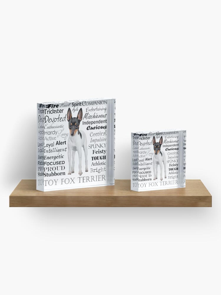 Alternate view of Toy Fox Terrier Traits Acrylic Block