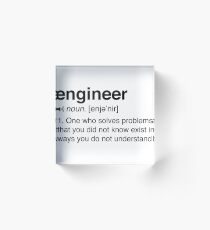 Funny Engineer Definition Acrylic Block
