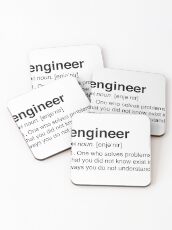 Funny Engineer Definition Coasters