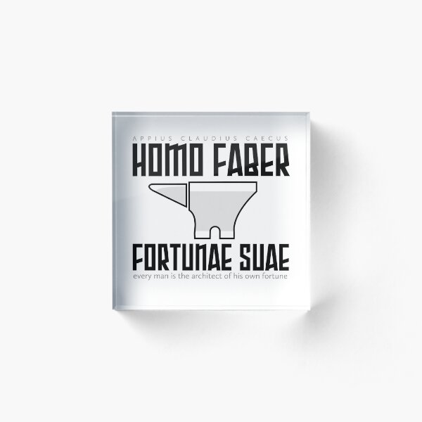 every man is the architect of his own fortune Acrylic Block