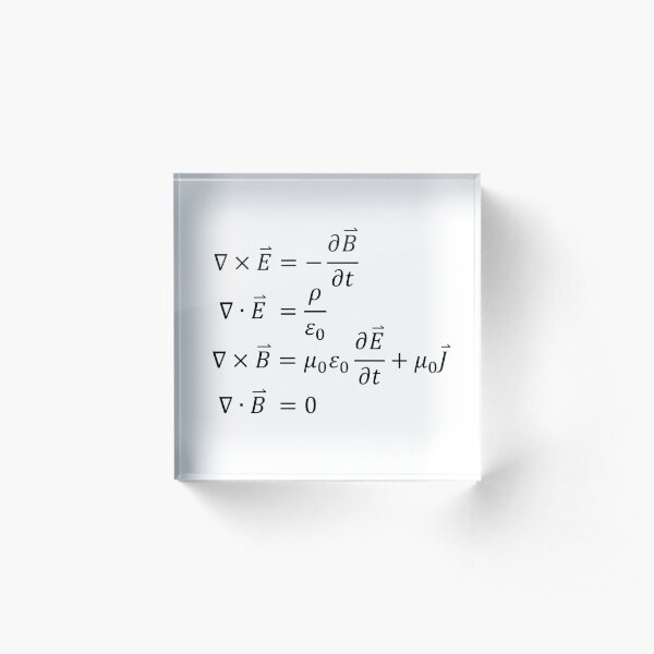 Maxwell's Equations Acrylic Block