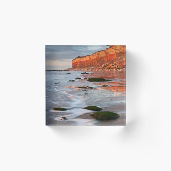 Hunstanton cliffs at Sunset, Norfolk Acrylic Block