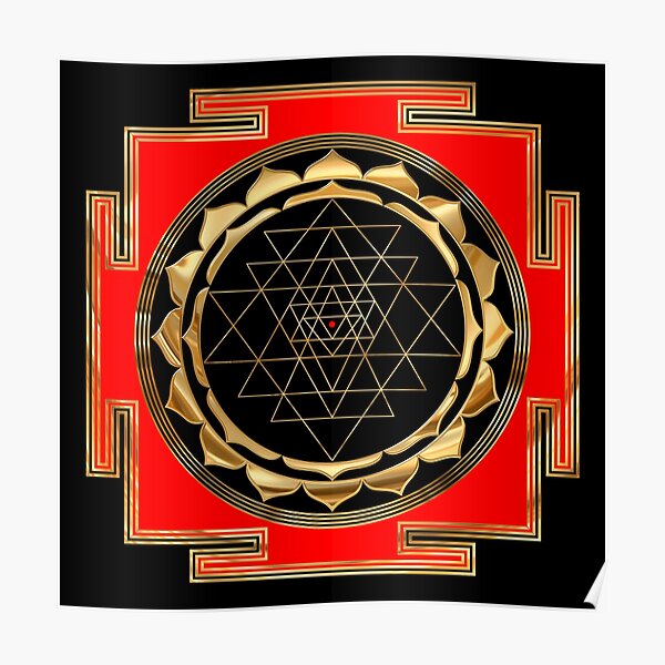 Shree Yantra Sacred Geometry Mandala Poster