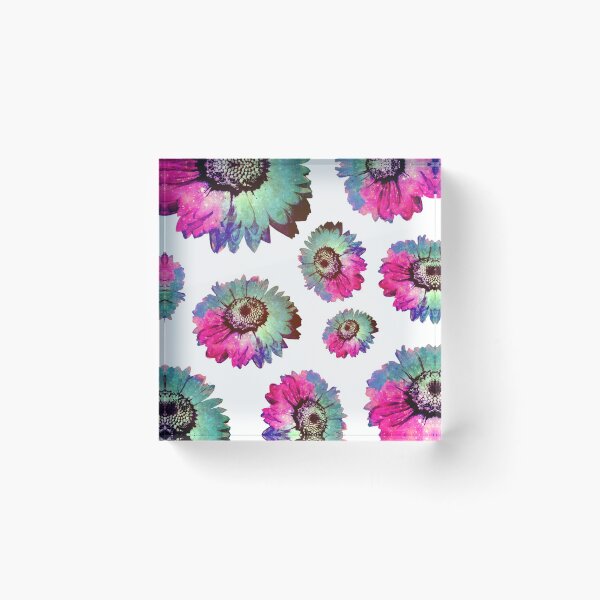 Item preview, Rainbow Flowers Pattern designed and sold by Neural Artifex.