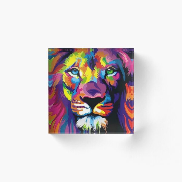 Lion Acrylic Block