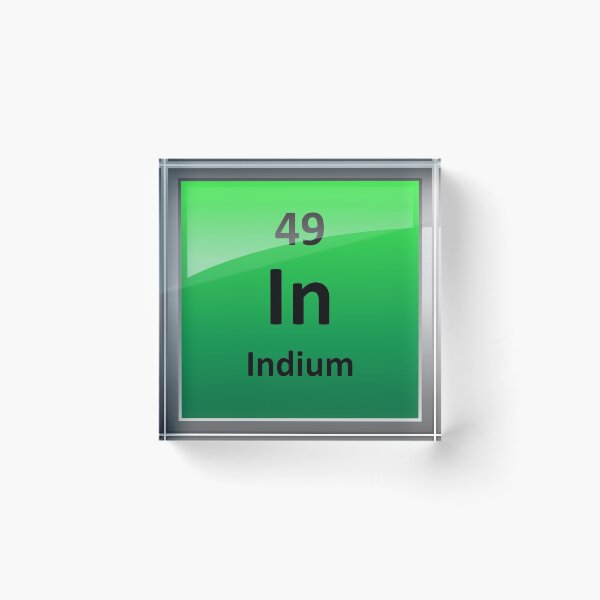 Item preview, Indium Periodic Table Element Symbol designed and sold by sciencenotes.