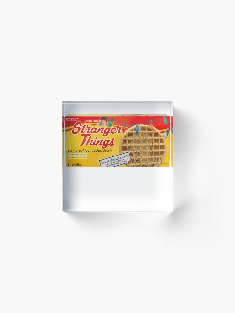 Stranger Things Eggo Waffles Acrylic Block By Bodhisgallery