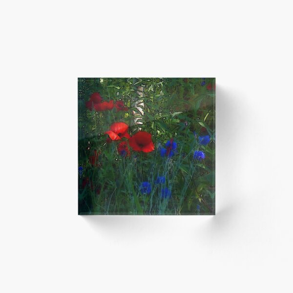 Item preview, Secret Garden with Red and Blue   designed and sold by miadefleur.