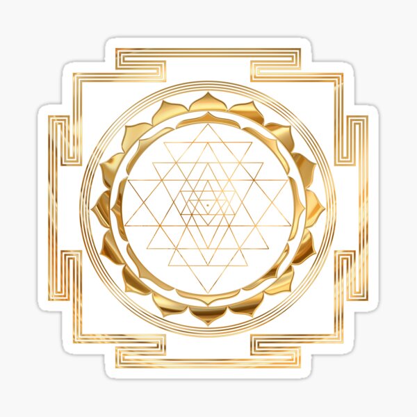 Shree Yantra Sacred Geometry Art Sticker