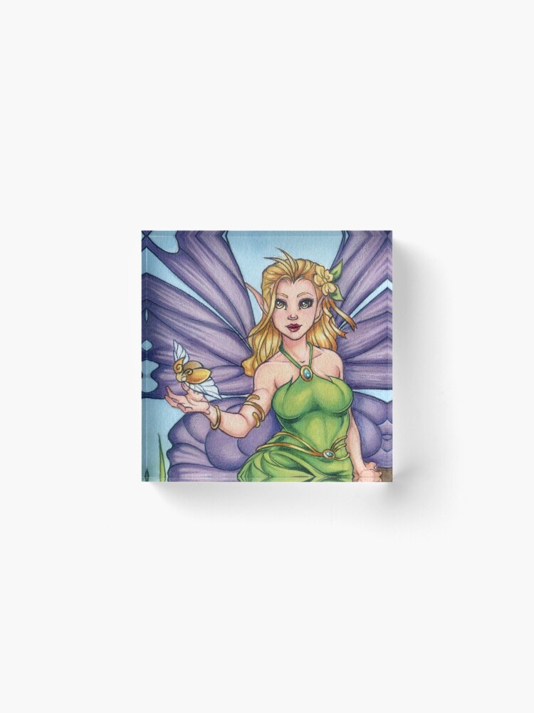Alternate view of Woodland Fairy Friend Acrylic Block