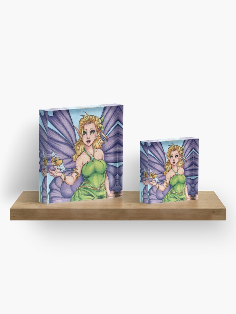 Alternate view of Woodland Fairy Friend Acrylic Block