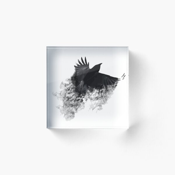 The Black Crow Acrylic Block