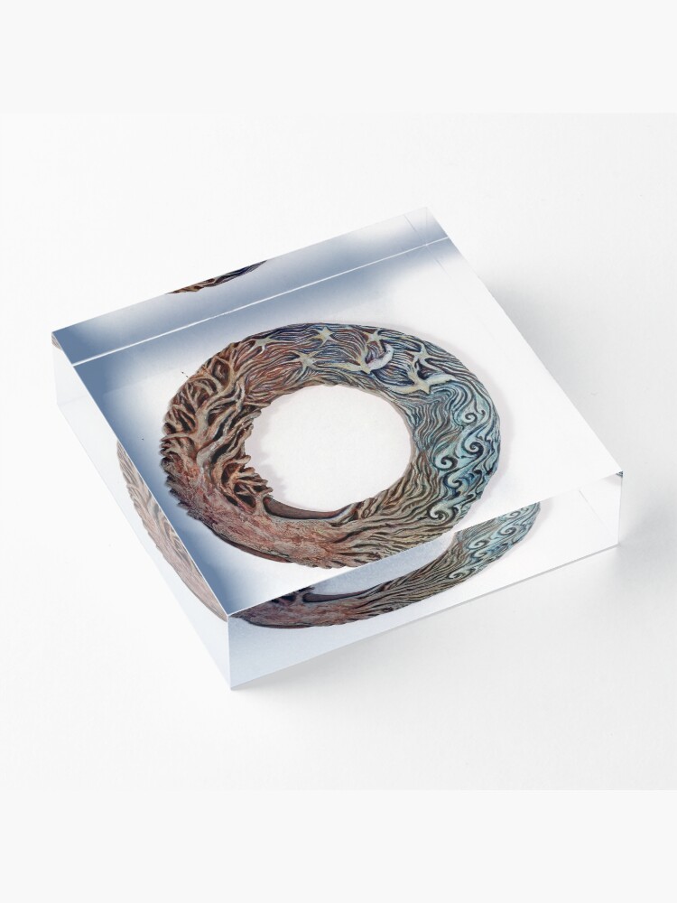 Alternate view of Mandala Solstice Wreath Acrylic Block