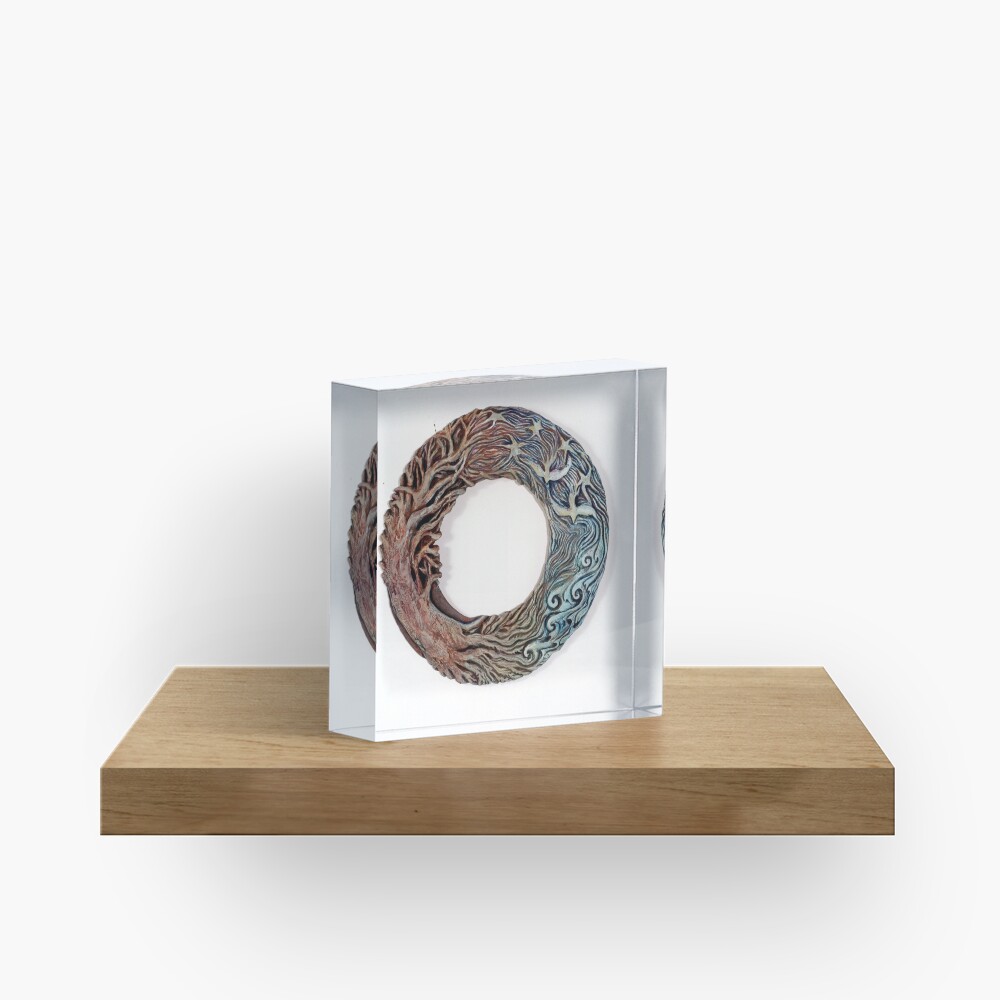 Mandala Solstice Wreath Acrylic Block
