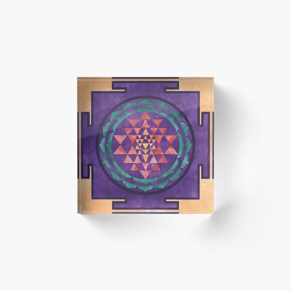 Sri Yantra 02 Acrylic Block