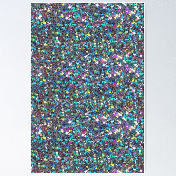 Glitter Stars | Star Glitter | Sparkle Confetti Stars | Multi-color with  Purple Tint | | Art Board Print