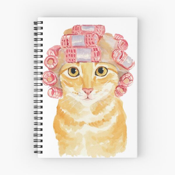 Item preview, watercolor cat hair curlers designed and sold by StarsAesthetic Shop.