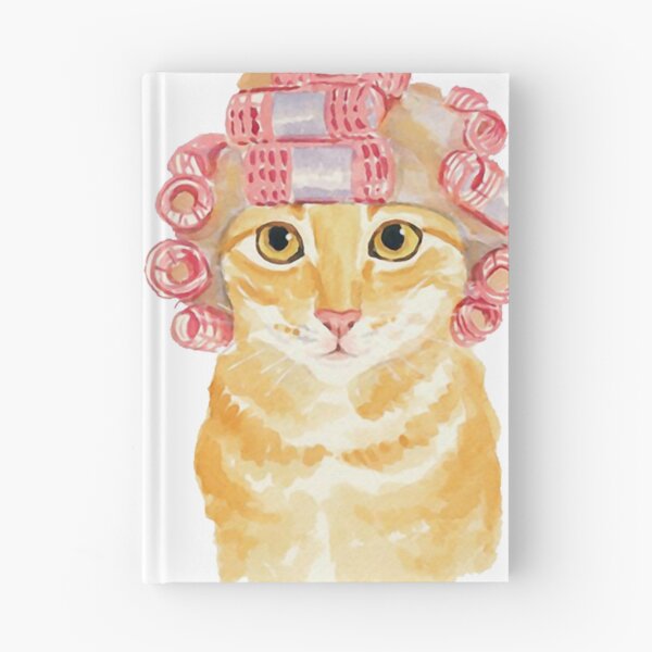 Item preview, watercolor cat hair curlers designed and sold by StarsAesthetic Shop.
