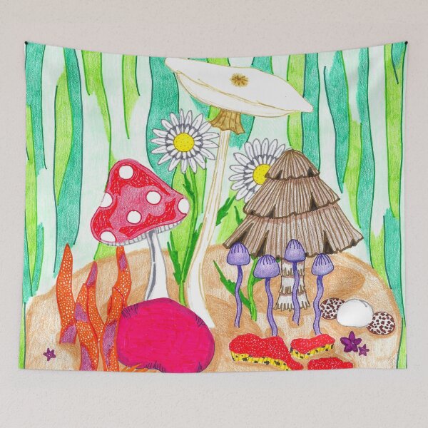 Item preview, Iguana and Mushrooms  designed and sold by The Rage Garden.