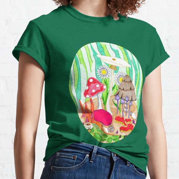 Iguana and Mushrooms  Classic T-Shirt
