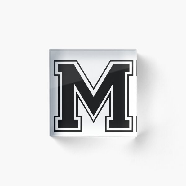 Letter - M (black) Acrylic Block