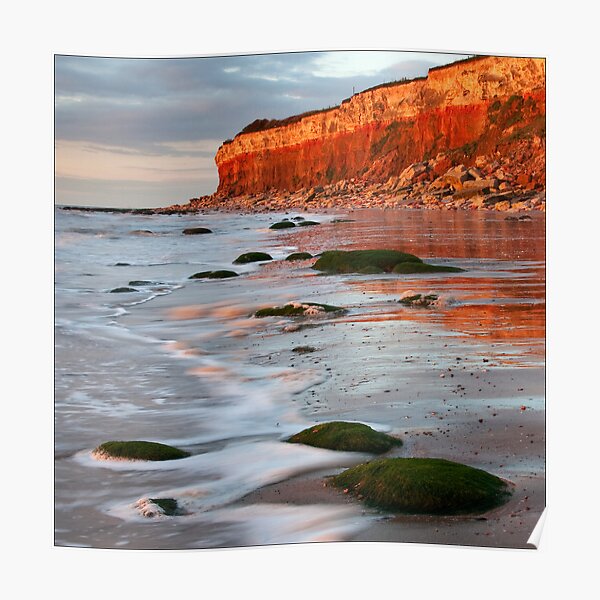 Hunstanton cliffs at Sunset, Norfolk Poster