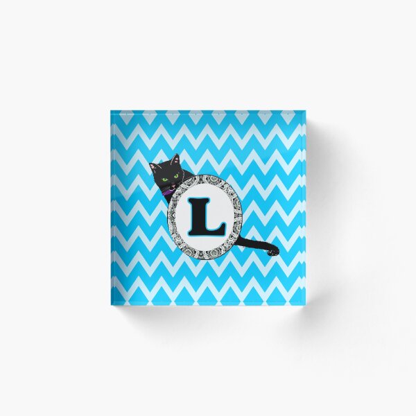Item preview, L Cat Chevron Monogram designed and sold by Paintings by gretzky.