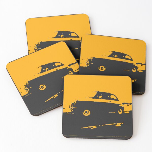 Item preview, Fiat 500, 1973 - Yellow on charcoal designed and sold by uncannydrive.