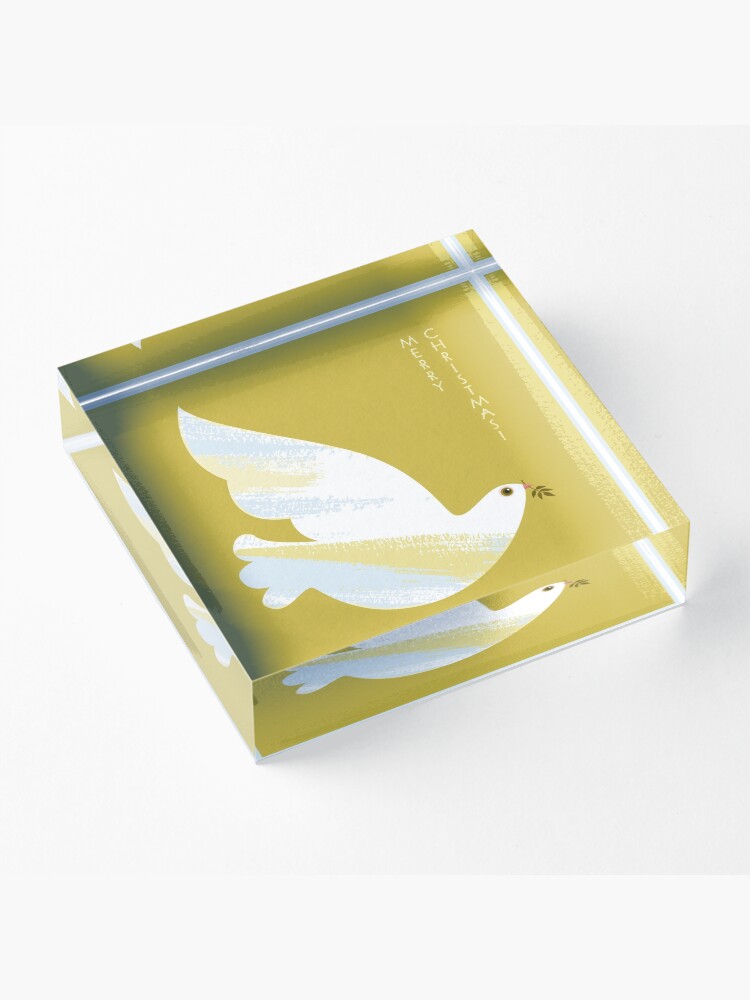 Alternate view of Christmas Dove Acrylic Block