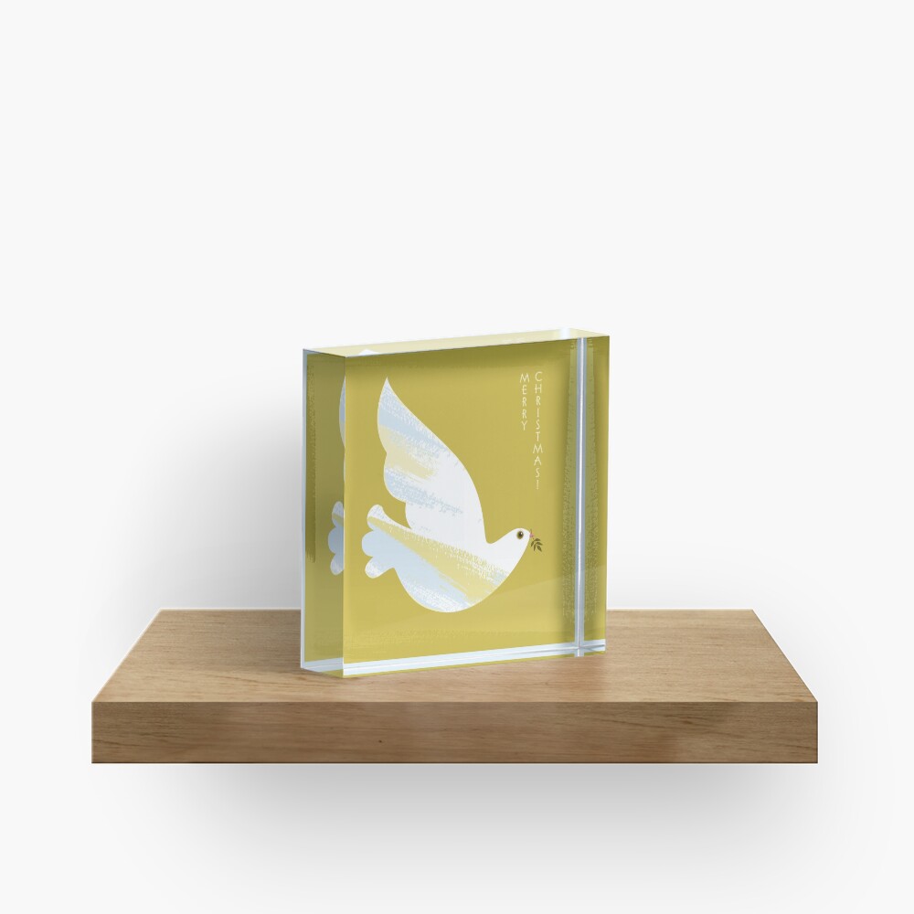 Christmas Dove Acrylic Block