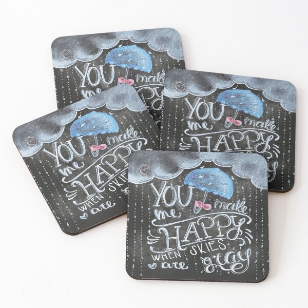 Item preview, You Make Me Happy when skies are Gray Chalkboard art designed and sold by lavagnettiamo.