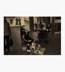 Old Man Entertaining Photographic Print