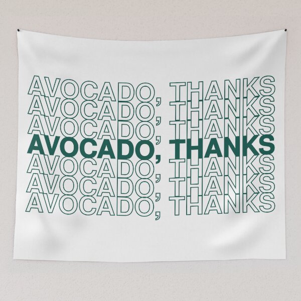 Item preview, Avocado, Thanks Plastic Bag designed and sold by GroovyRaffRaff.