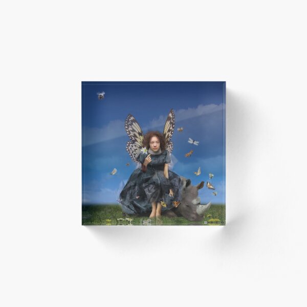 Angel Of The Blue Days Acrylic Block