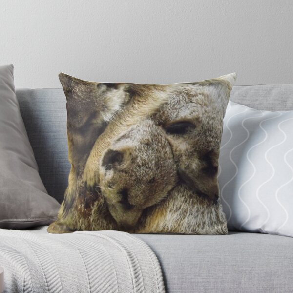 Pile of Baby Meerkats Sleeping Throw Pillow