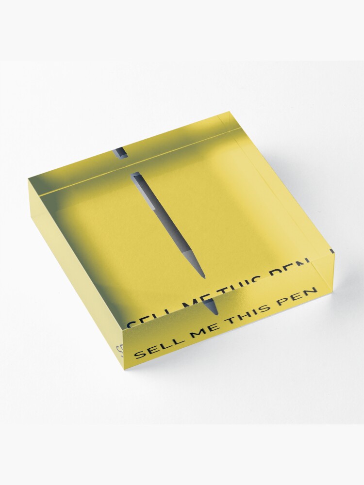 Alternate view of Sell Me This Pen - Wolf of Wall Street Acrylic Block