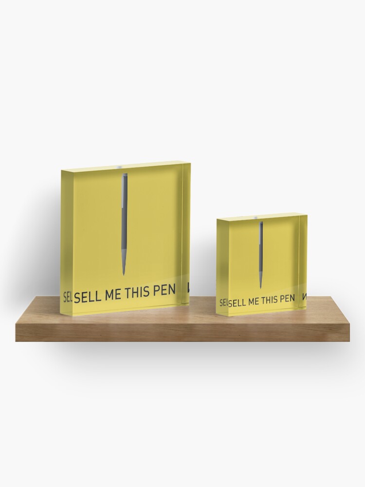 Alternate view of Sell Me This Pen - Wolf of Wall Street Acrylic Block