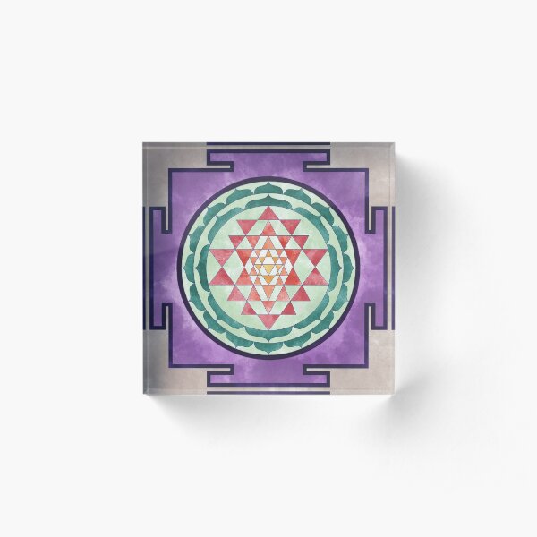 Sri Yantra 04 Acrylic Block