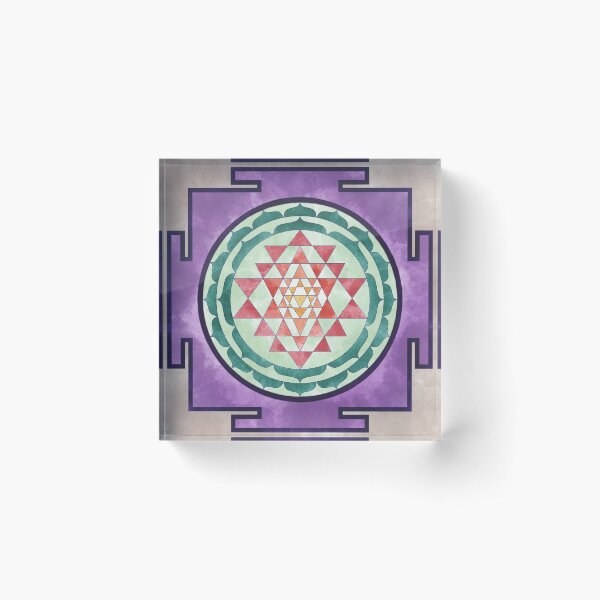 Sri Yantra 04 Acrylic Block