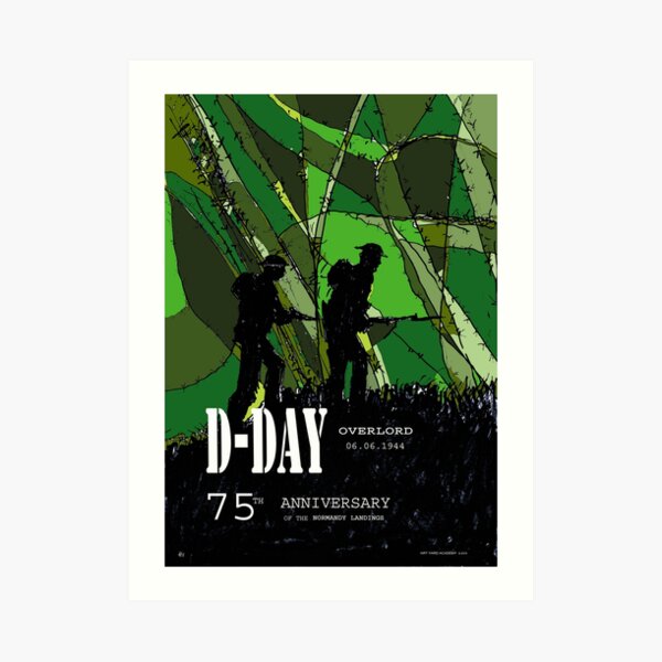 D-Day Anniversary of the Landing in Normandie - June 6, 1944 - Green version Art Print