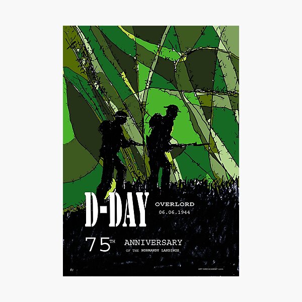 D-Day Anniversary of the Landing in Normandie - June 6, 1944 - Green version Photographic Print