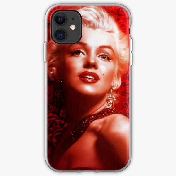 Marilyn Monroe roses iPhone Soft Case