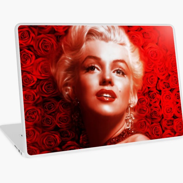 Marilyn Monroe roses Laptop Skin