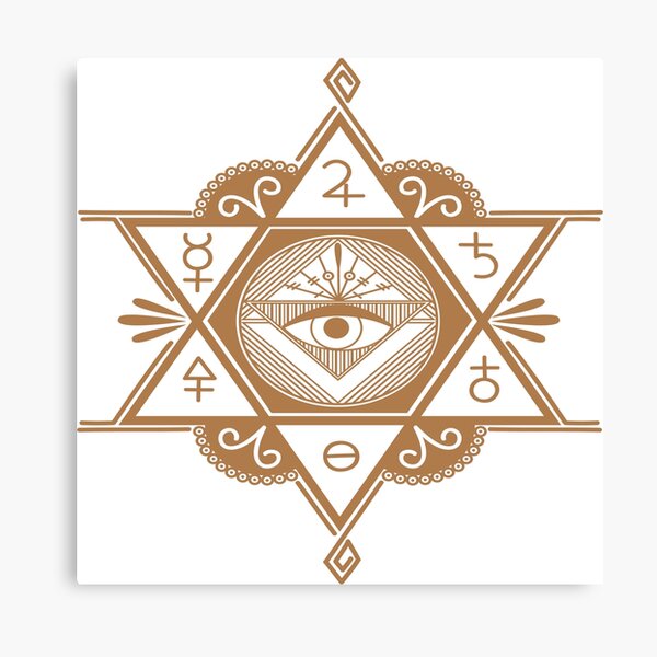 #Mystic #Symbols #Magic #Circle Occult symbols Esoteric | Etsy Canvas Print