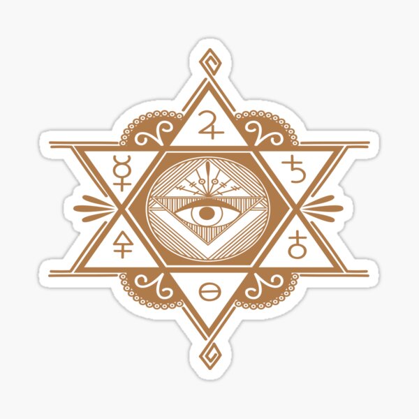 #Mystic #Symbols #Magic #Circle Occult symbols Esoteric | Etsy Glossy Sticker
