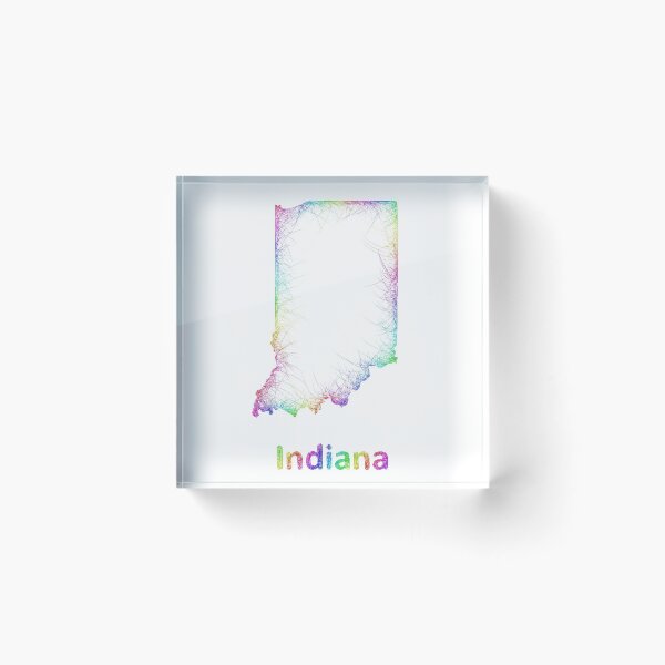 Item preview,  Rainbow Indiana map designed and sold by davidzydd.