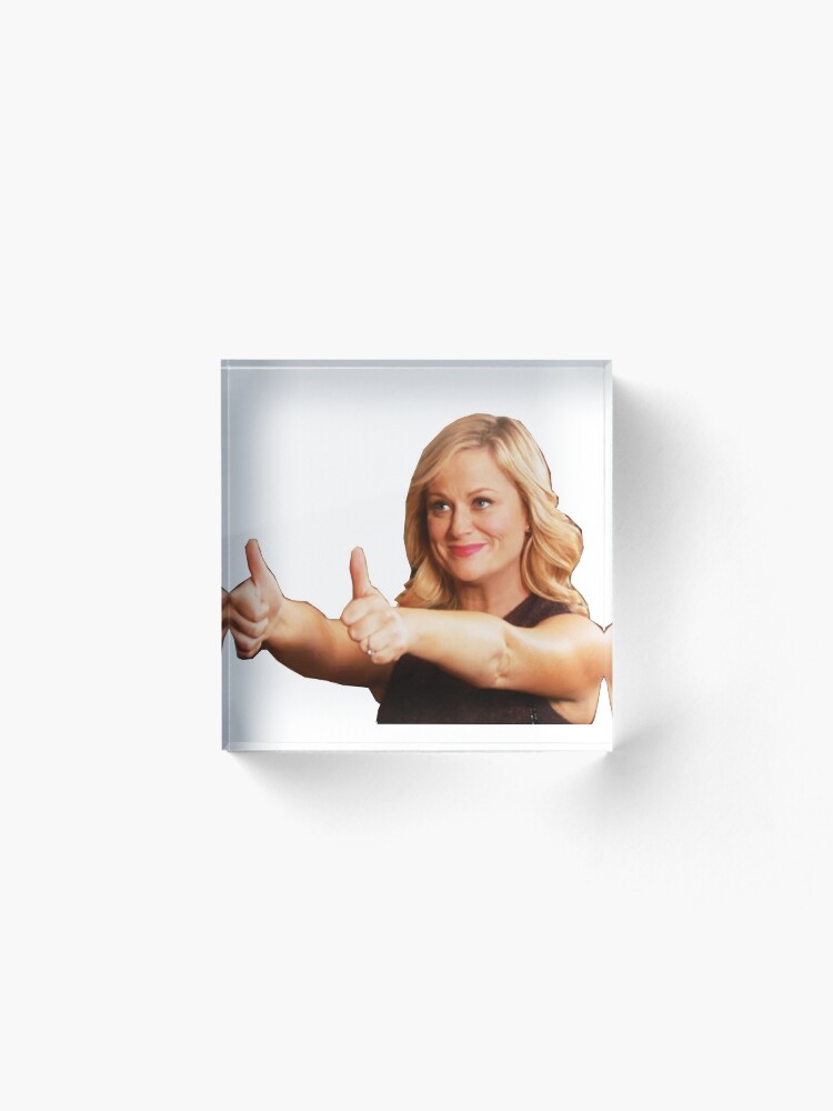 "Leslie Knope Thumb's Up" Acrylic Block by jessguida Redbubble