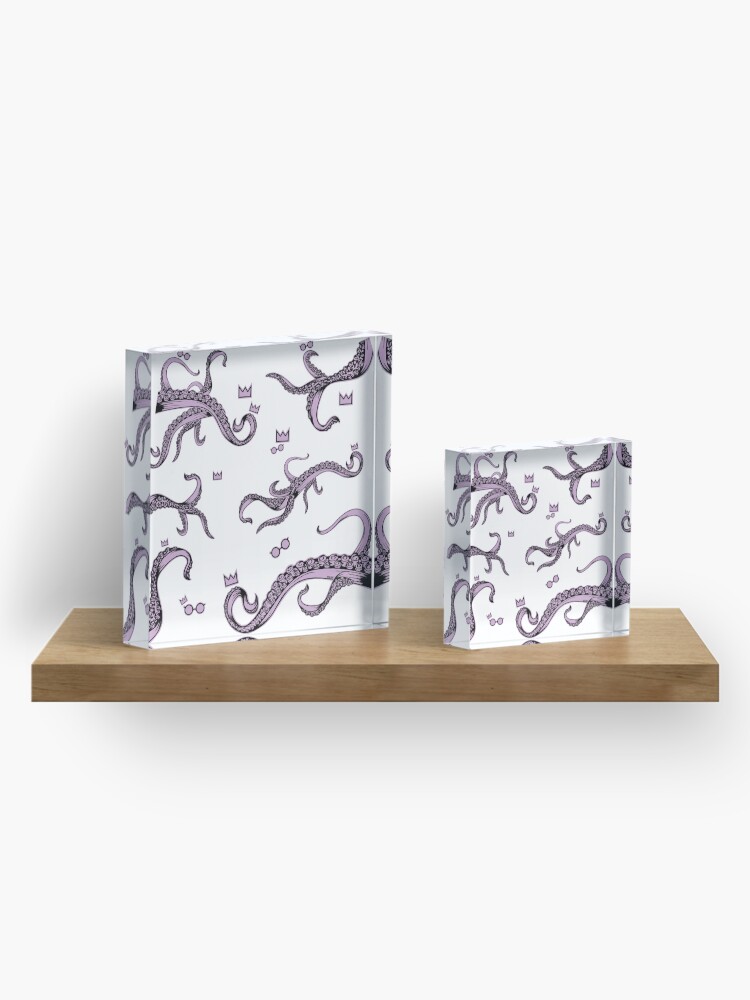 Alternate view of Tentacle Lovecraft Inspired Pattern Acrylic Block