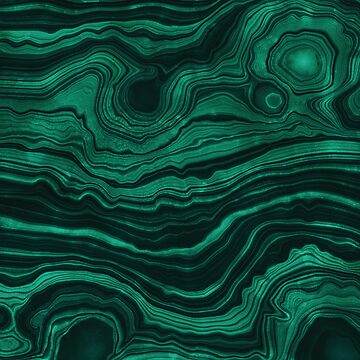 Artwork thumbnail, Faux Malachite Green Marble with light Veins by MysticMarble