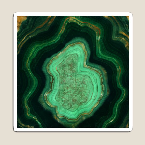 Item preview, Faux Malachite Green Marble with Gold Veins V designed and sold by MysticMarble.